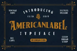 American Label Vintage Font