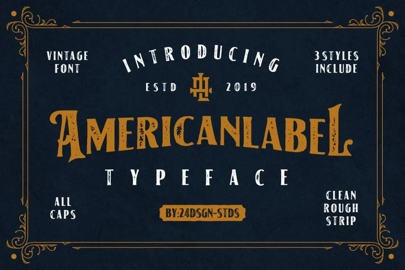 American Label Vintage Font