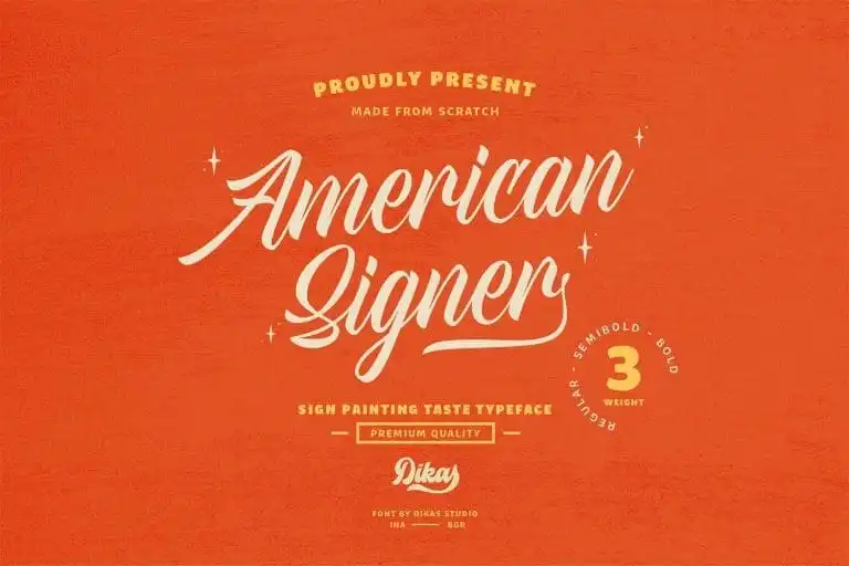 American Signer Script Font