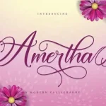 Amertha Calligraphy Font