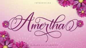 Amertha Script Font › Fontesk
