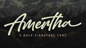 Amertha Script Font › Fontesk