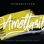 Amettarilla Handwritten Font - Fonte Grátis Amettarilla Handwritten Font