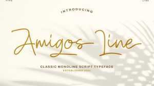 Amigos Line Font › Fontesk