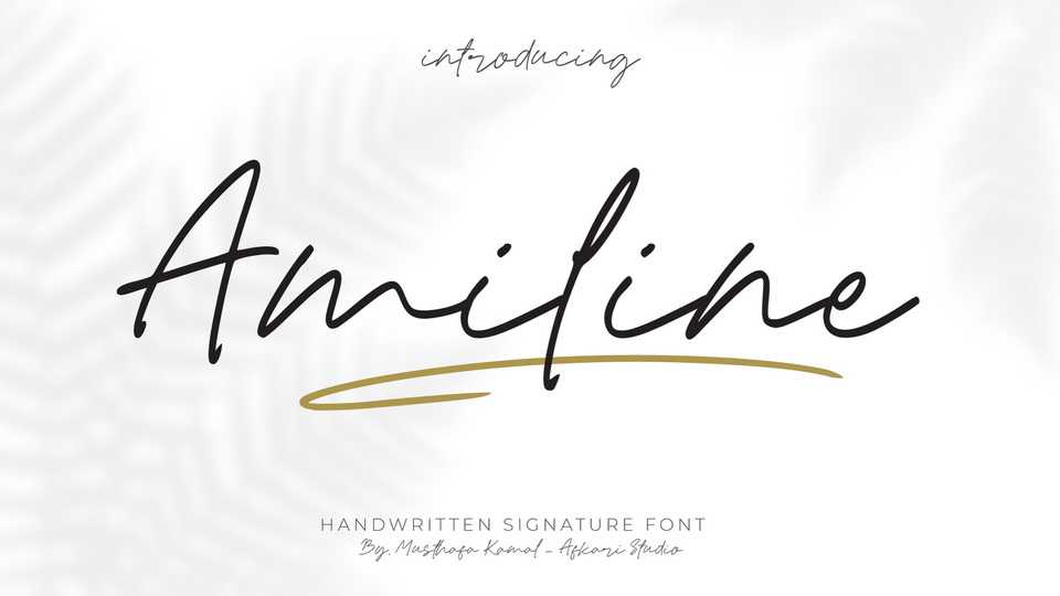 Amiline Handwritten Signature Font › Fontesk
