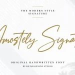 Amostely Signature Font - Fonte Grátis Amostely Signature Font