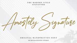 Amostely Signature Font › Fontesk