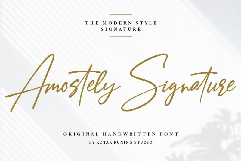 Amostely Signature Font