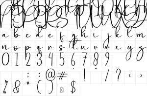 Mapa de caracteres da fonte Amsterdam Font