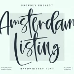 Amsterdam Listing Font