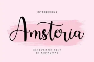 Amsteria Calligraphy Font