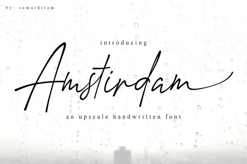 Amstirdam Handwritten Script Font
