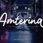 Amterina - Monoline Script Font - Fonte Grátis Amterina - Monoline Script Font