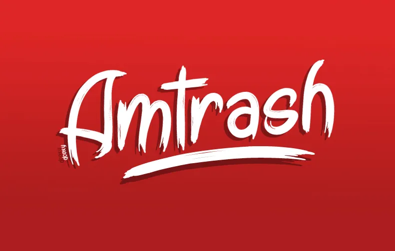 Amtrash Brush Font