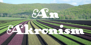 An Akronism Font