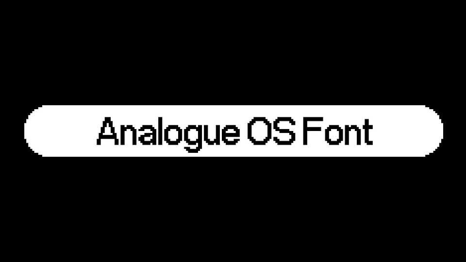 Analogue OS Font › Fontesk