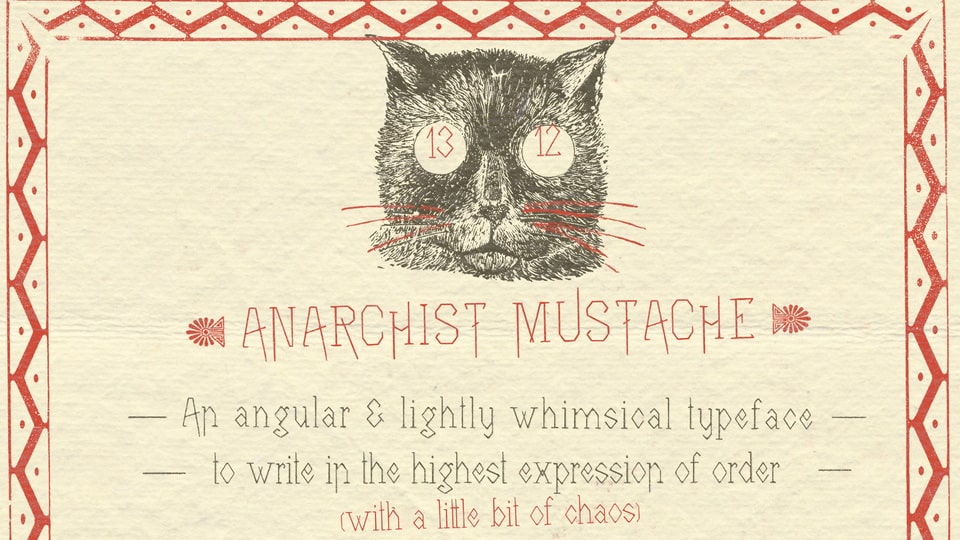 Anarchist Mustache Font › Fontesk