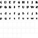 Mapa de caracteres da fonte Anatole France Font