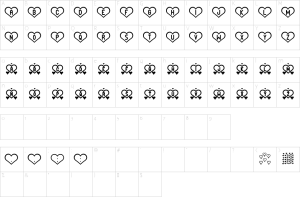 Mapa de caracteres da fonte And Love St Font