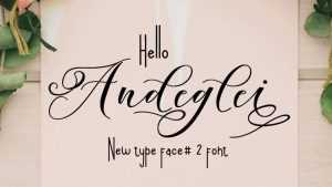 Andeglei Script Font › Fontesk