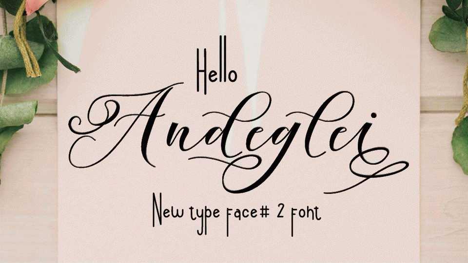 Andeglei Script Font › Fontesk