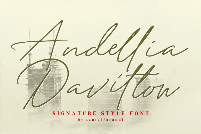 Andellia Davilton Handwritten Font