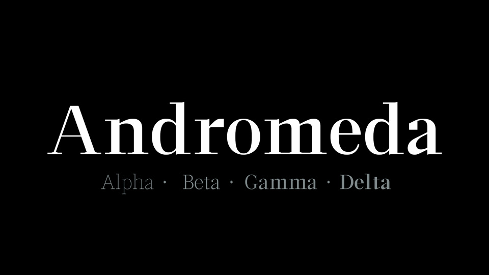 Andromeda Font Family › Fontesk