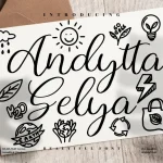 Andytta Selya Font - Fonte Grátis Andytta Selya Font