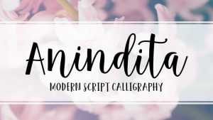 Anindita Script Font › Fontesk