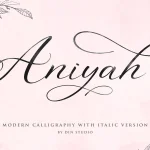 Aniyah Calligraphy Font