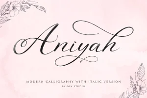 Aniyah Calligraphy Font
