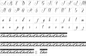Mapa de caracteres da fonte Anna Audrey Font