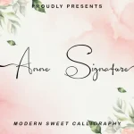 Anne Signature Script Font - Fonte Grátis Anne Signature Script Font