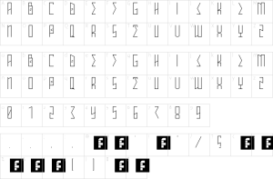 Mapa de caracteres da fonte Annihilate Font