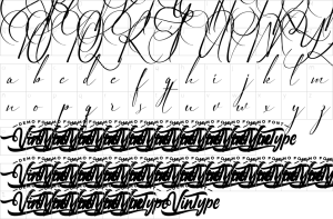 Mapa de caracteres da fonte Anniversary Day Font