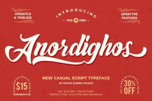 Anordighos Script Font