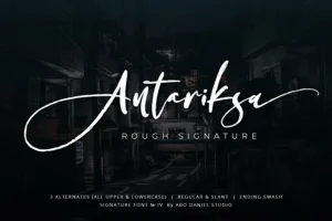 Antariksa Script Font