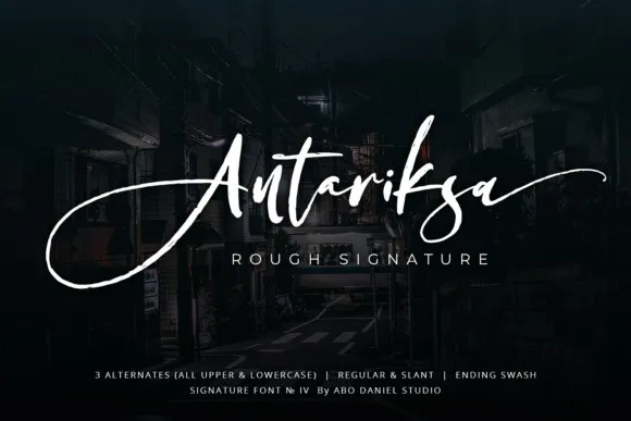 Antariksa Script Font
