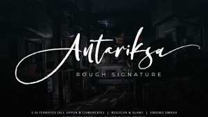 Antariksa Signature Font › Fontesk