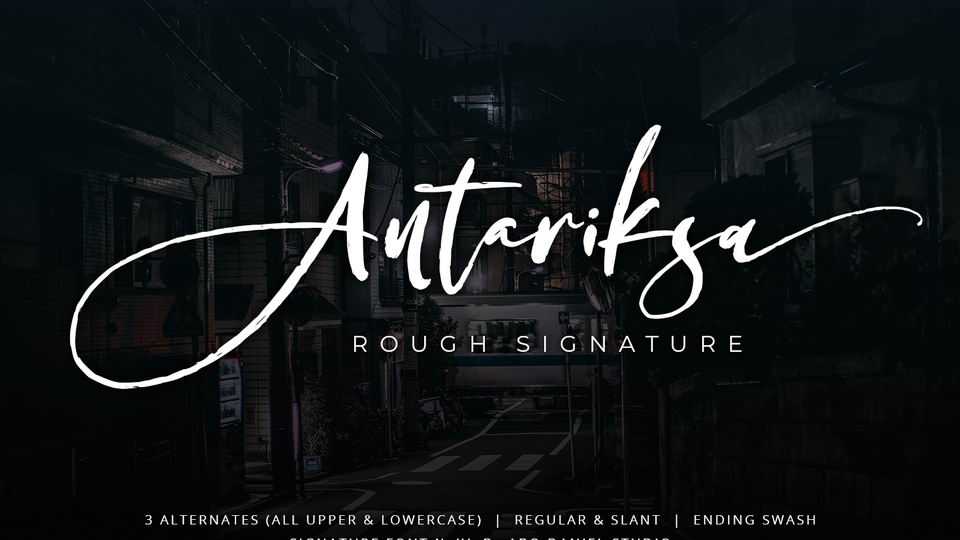 Antariksa Signature Font › Fontesk