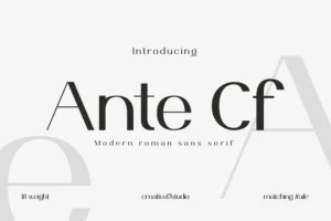 Ante Cf Sans Serif Font