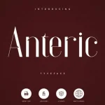 Anteric Display Typeface With 3 Weights