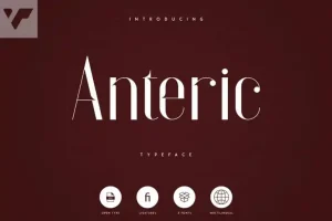 Anteric Display Typeface With 3 Weights