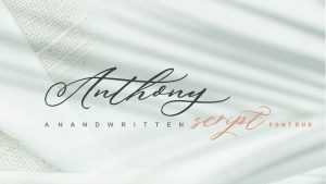 Anthony Script Font › Fontesk