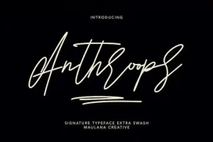 Anthroops Handwritten Font