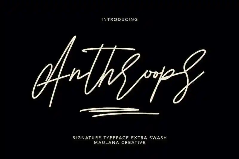 Anthroops Handwritten Font
