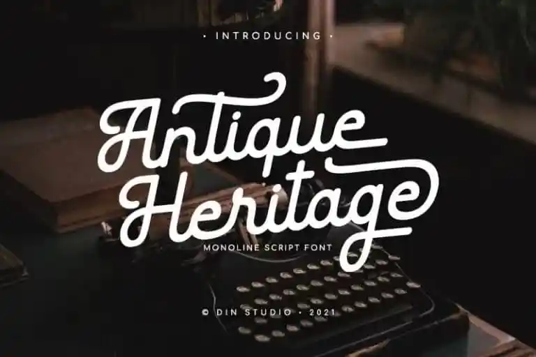 Antique Heritage Script Font