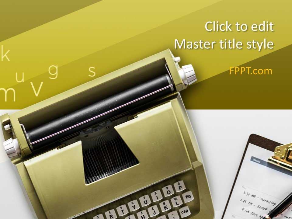 Antique Typewriter PowerPoint Template