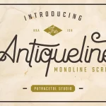 Antiqueline Script Font - Fonte Grátis Antiqueline Script Font