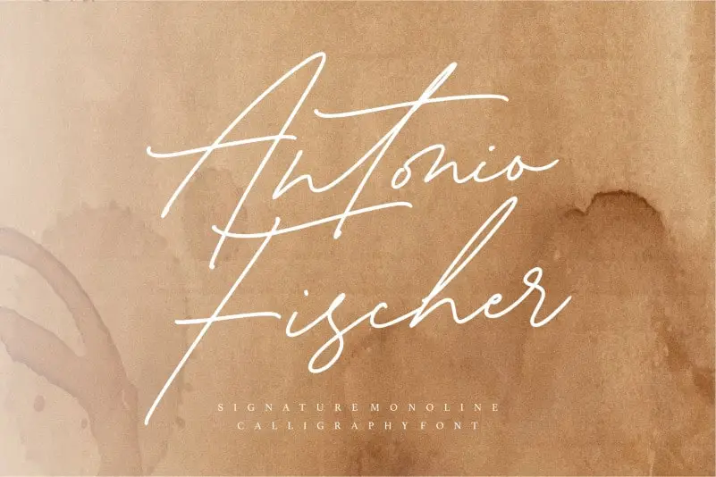 Antonio Fischer Signature Monoline Font